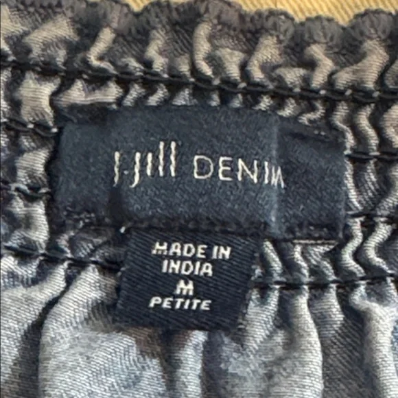 J Jill Blue Chambray Embroidered Top - Picture 4 of 4